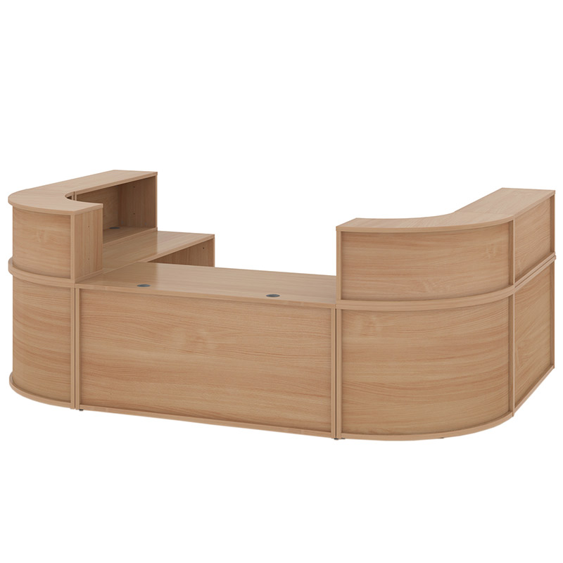 Denver modular reception desk in beech