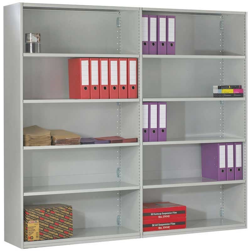 Duo Shelving - Rear Clad Back Extension Bays with 6 Shelves