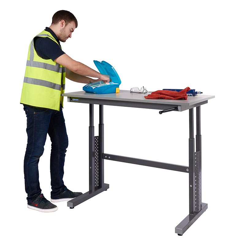 Economy height adjustable workbench