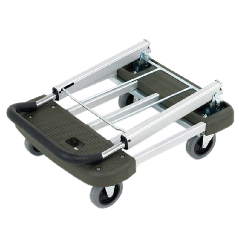 Folded extendable aluminium trolley