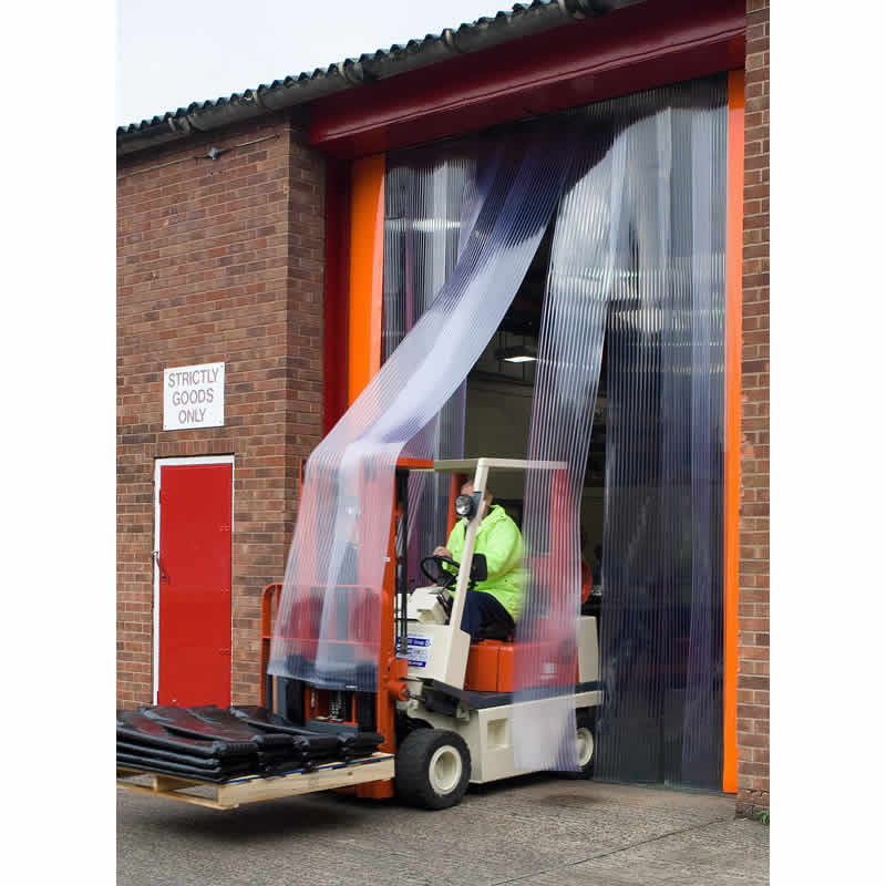 External Doorway PVC Strip Curtains in use