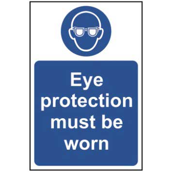 Eye Protection Must Be Worn Sign