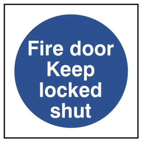 Fire Door Keep Locked Sign