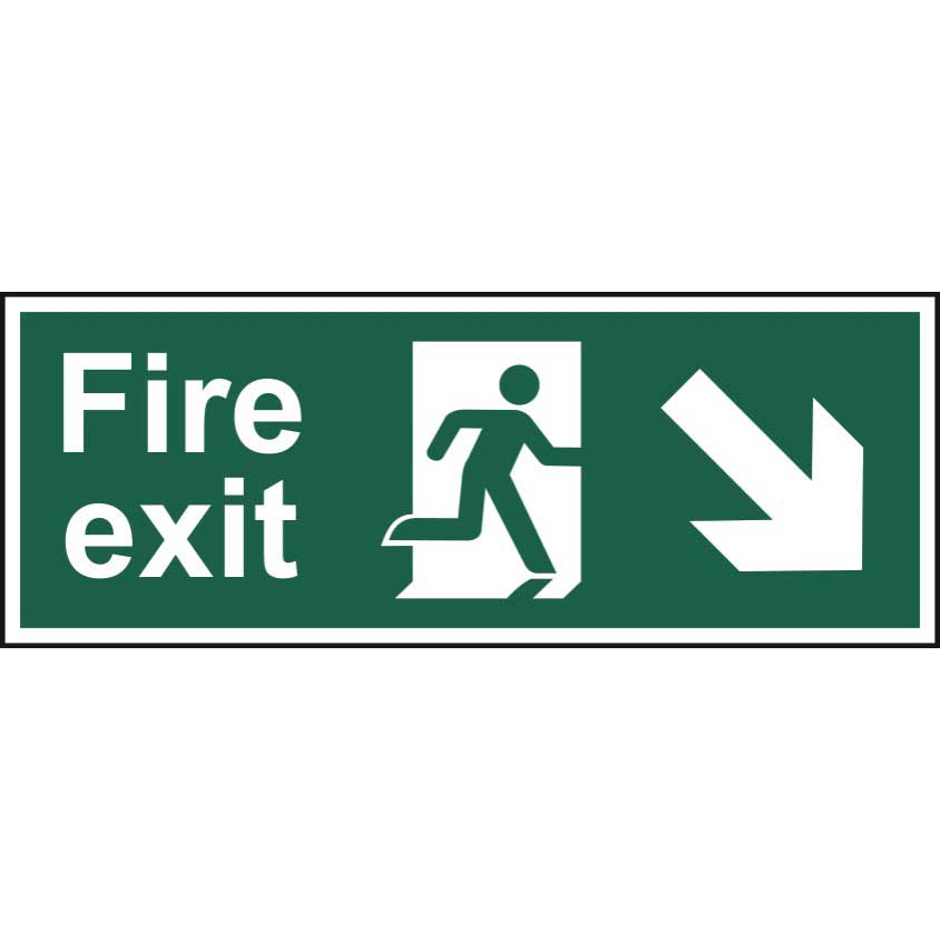 Fire Exit Arrow Up Left Sign