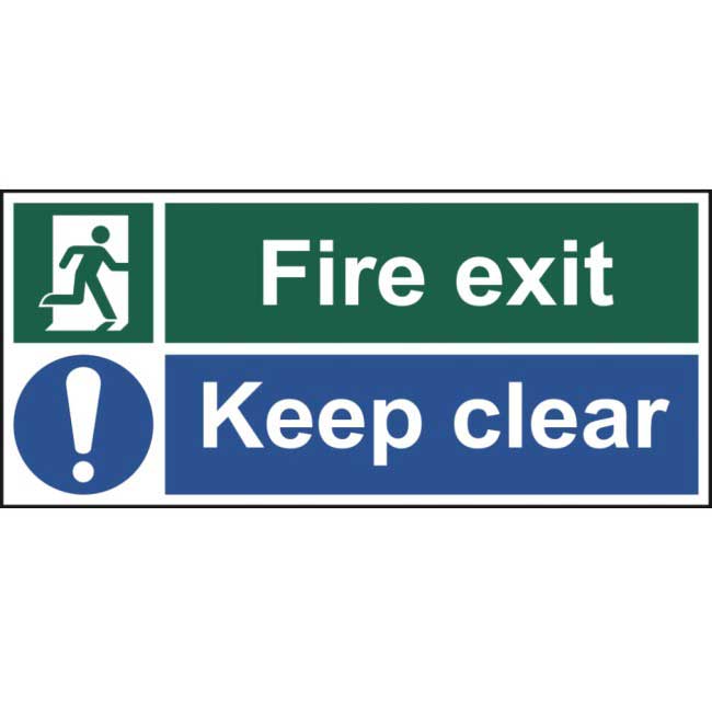 Fire Exit Keep Clear Sign