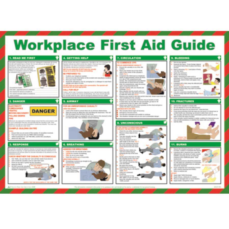 First Aid At Work Poster - 420 x 590mm