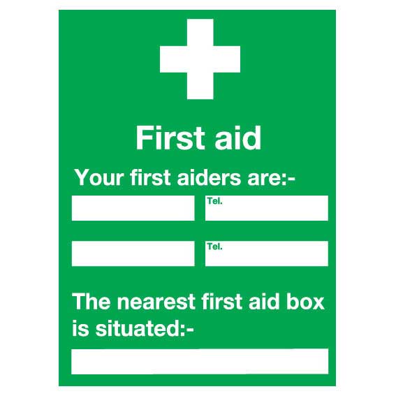 First Aid Your First Aiders Are Sign