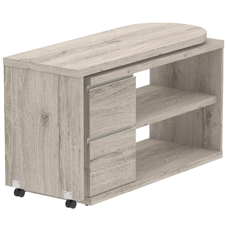 Fleur smart storage desk - grey oak