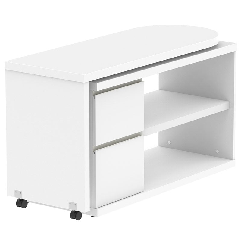 Fleur smart storage desk - white