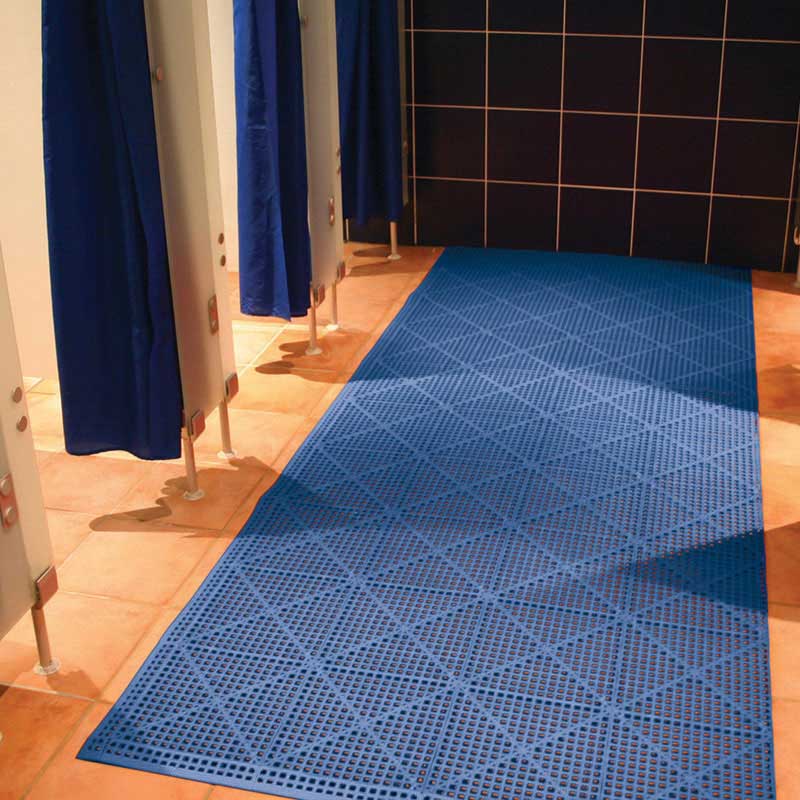 Flexi-Deck blue swimming pool matting tiles