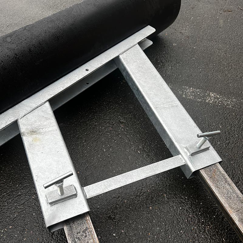 Flexible snow plough forklift attachment