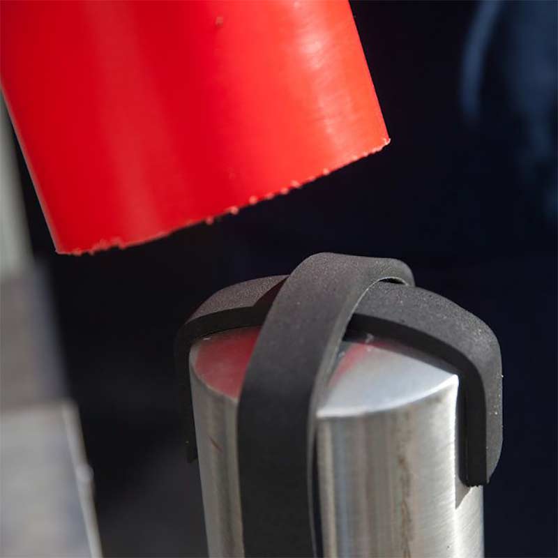 Foam strips help provide a secure fit for your bollard sleeve