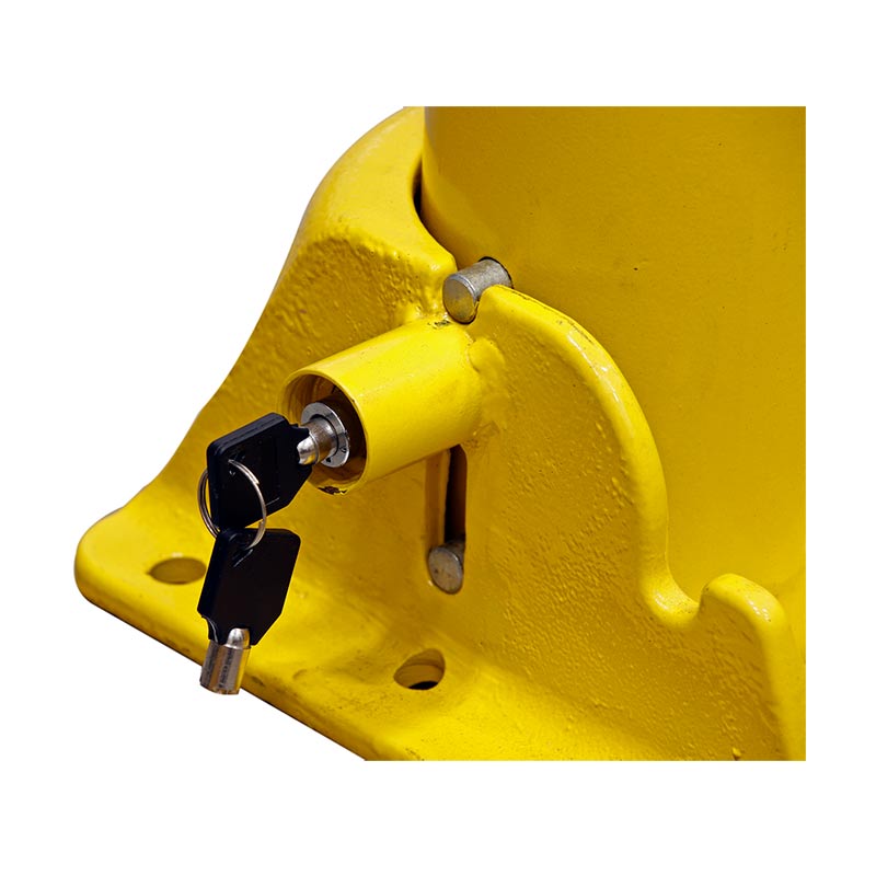 Folding bollard lock