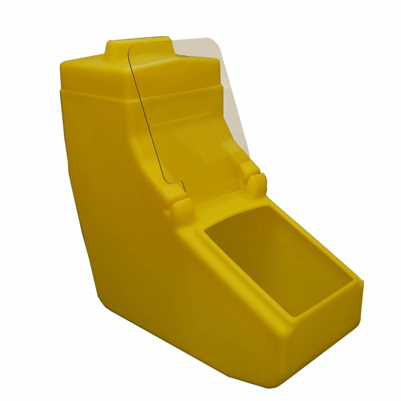 Yellow food-grade ingredients dispenser