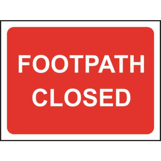 Footpath Closed Roll-up Sign