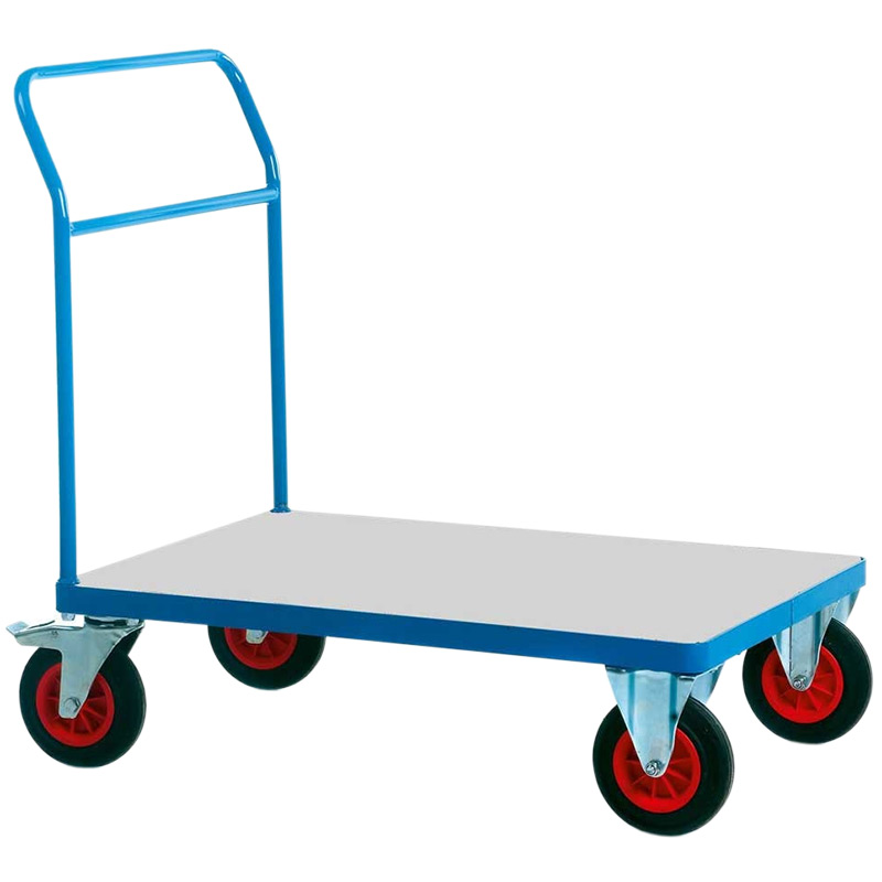 Galvanised Base Platform Trolley with Single Bar End