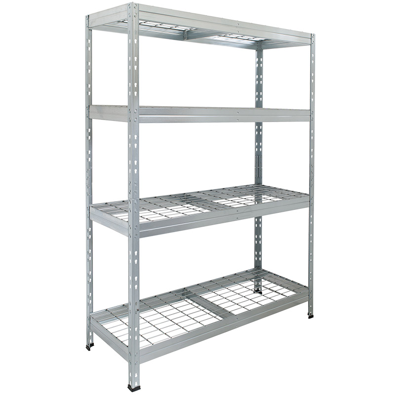 Galvanised steel shelving unit