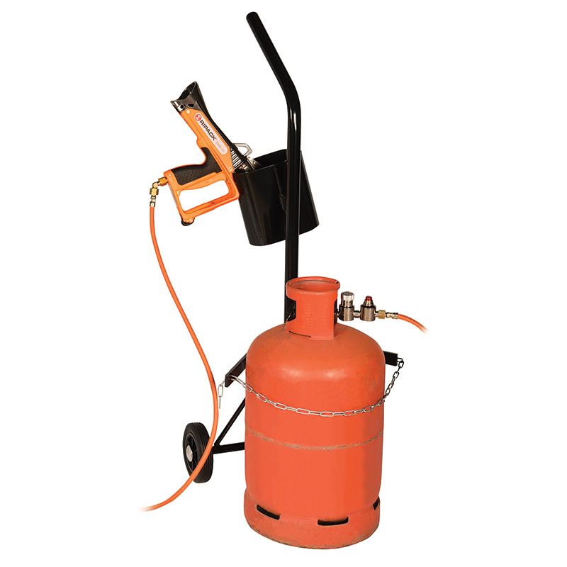 Gas Cylinder Trolley with Handle & Gun Storage Holster