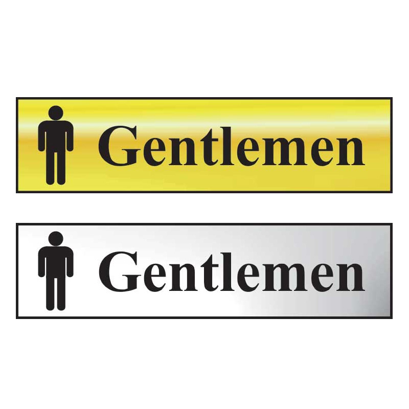 Traditional Gentlemen Mini Toilet Door Sign with FAST Delivery