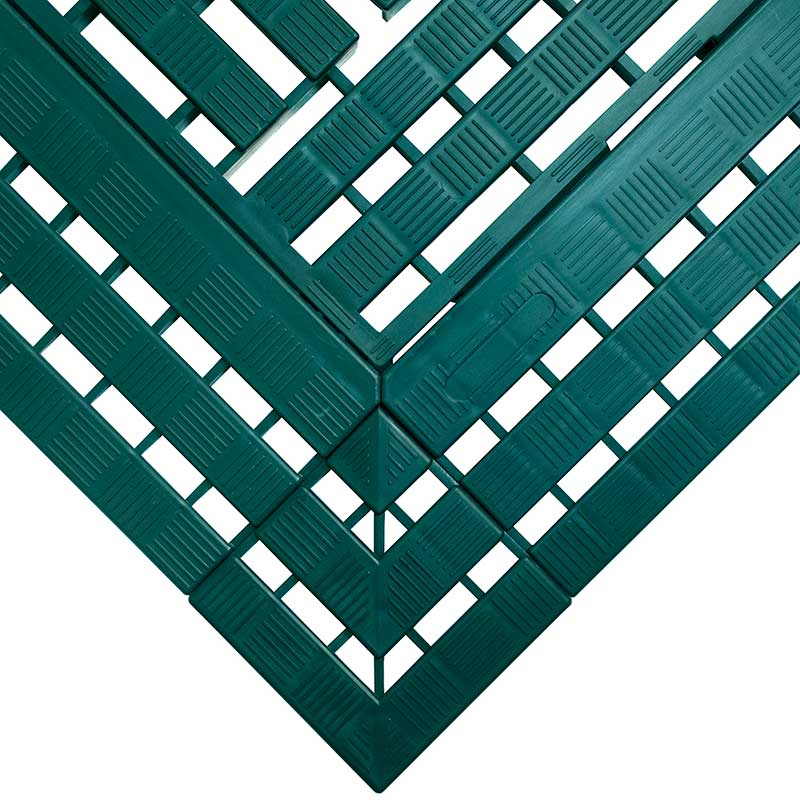 Green work deck duckboard floor tile