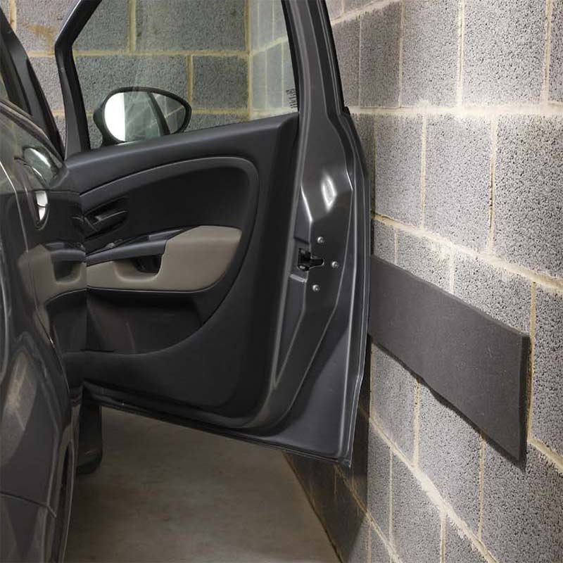 Grey foam wall buffer used to protect vehicle doors