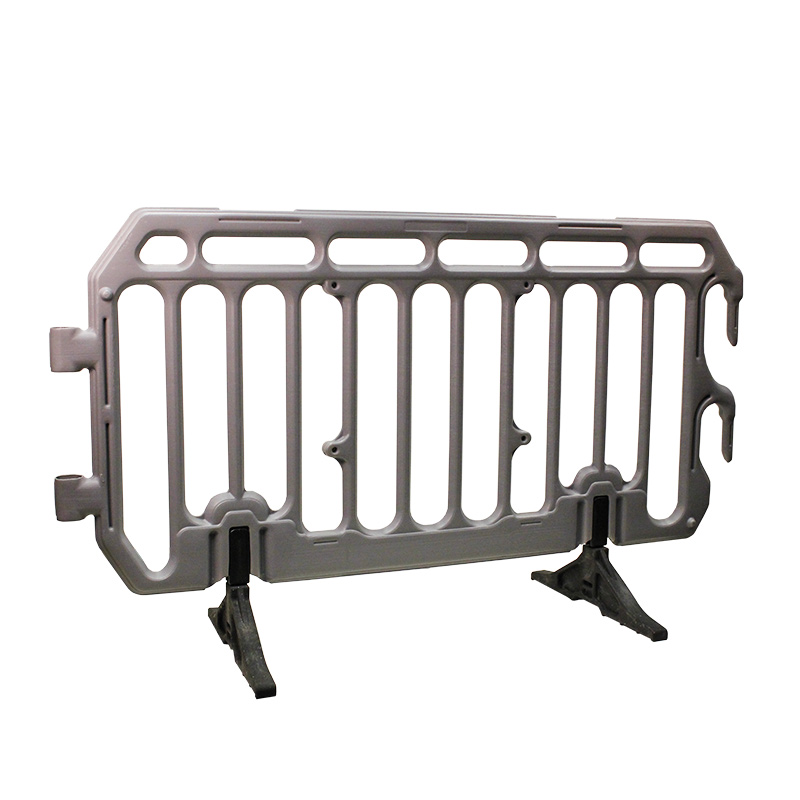 Grey Plastic crowd control barrier