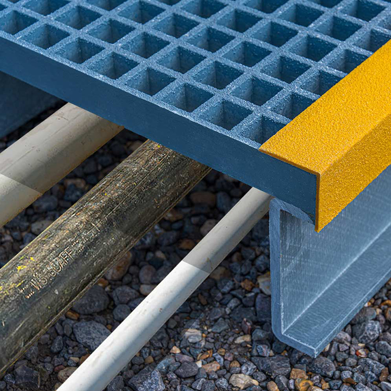 GRP anti-slip step-over platform