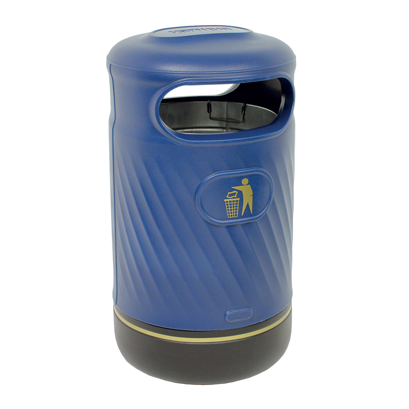 100L dark blue Harribin outdoor litter bin