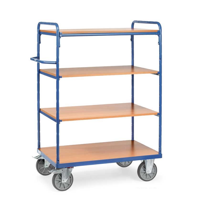 600kg Heavy-Duty Industrial 4-Shelf Trolleys