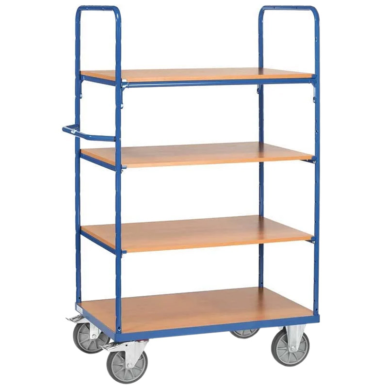 Heavy-duty 600kg 4-shelf trolley 1800mm high