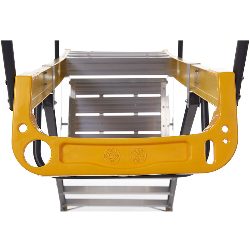 Heavy-duty fibreglass podium stepladder tool tray