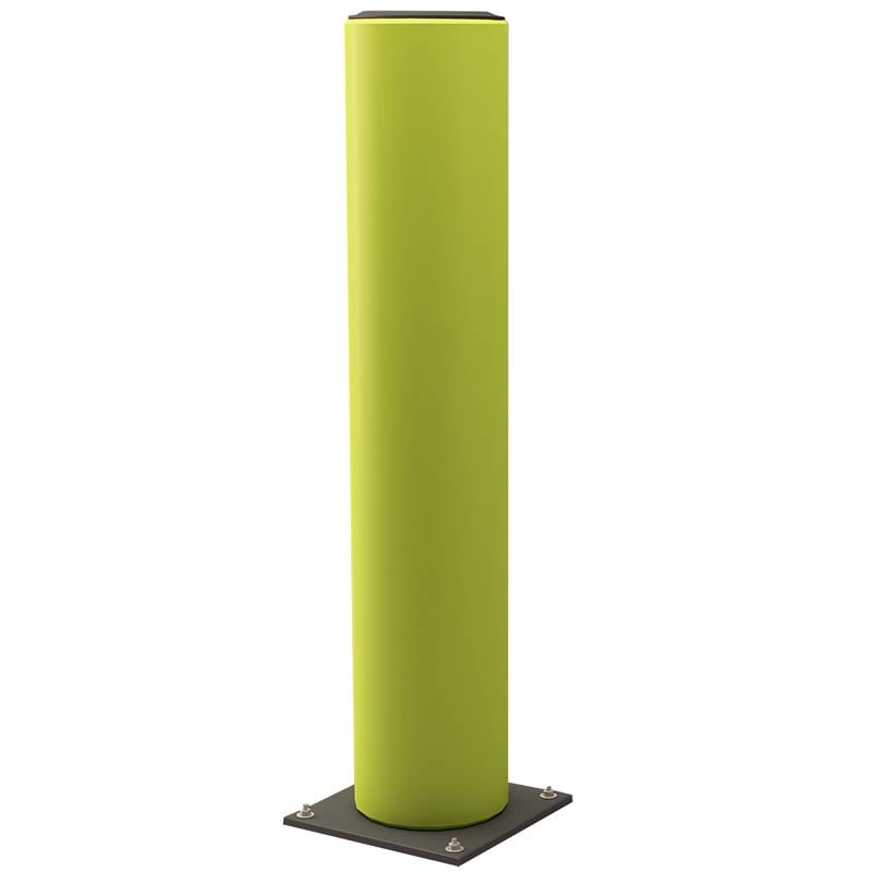 Heavy-duty polymer impact protection bollard - Colourfast Yellow & Grey