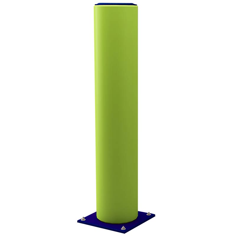 Heavy-duty polymer safety bollard - Hi-Vis Yellow & Blue