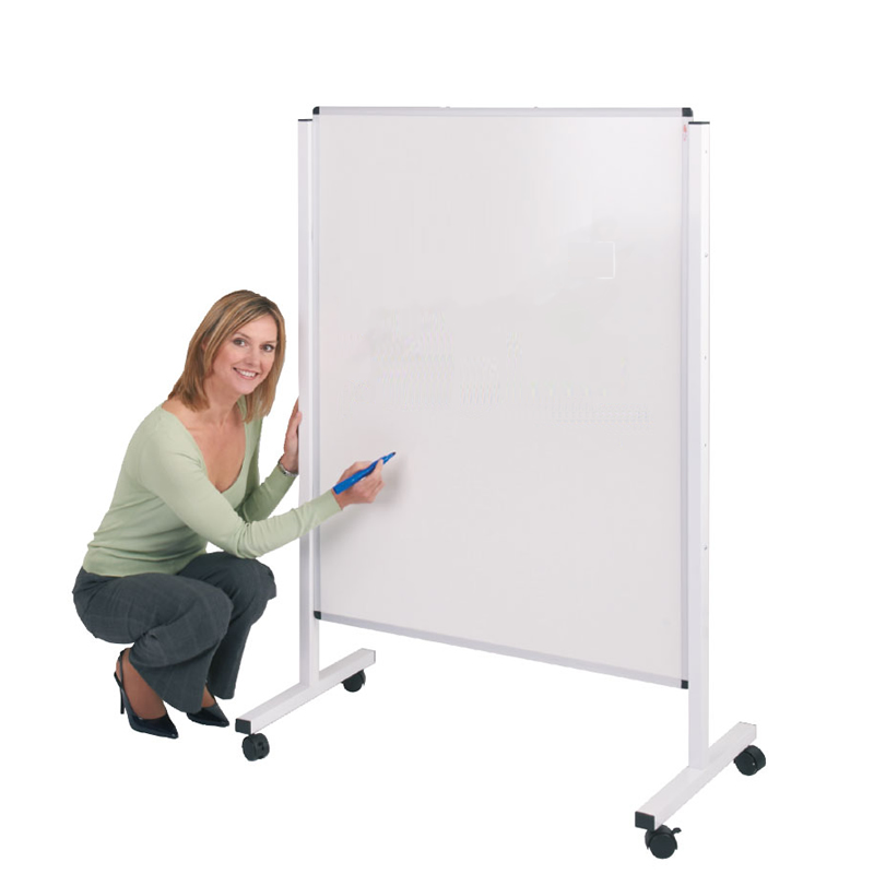 Double-Sided Mobile Whiteboard with height adjustment