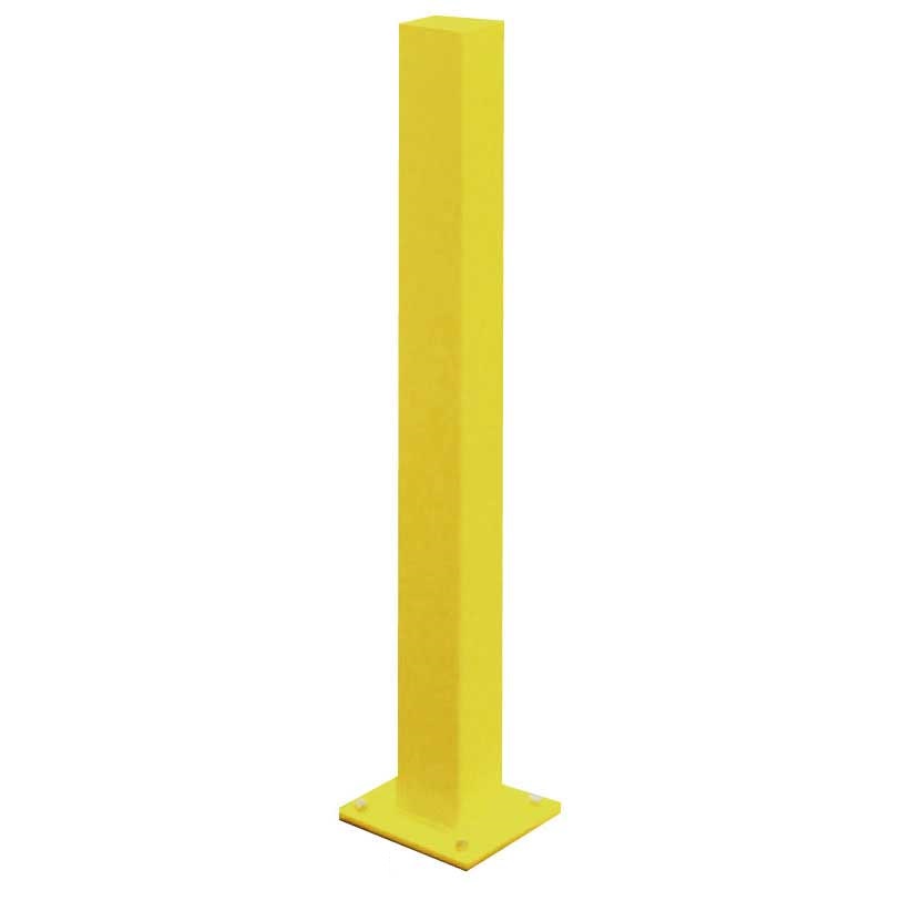 Yellow heavy-duty impact protection bollard