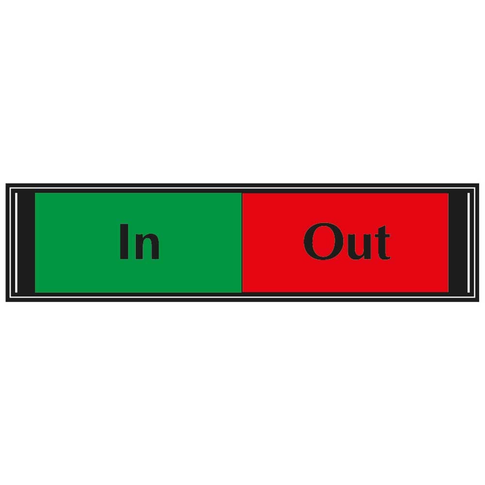 In / Out Sliding Sign for Doors