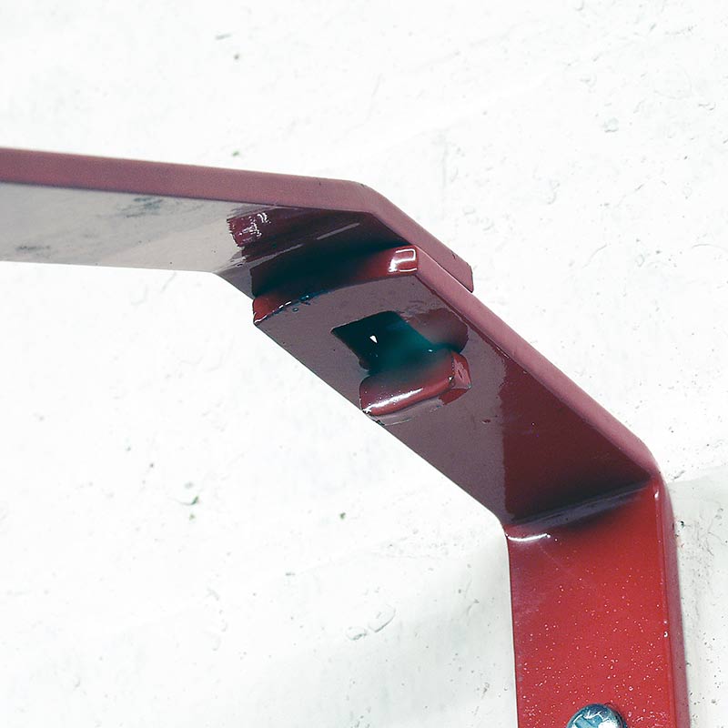 Ladder storage bracket with padlock