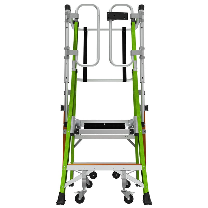 Little Giant 2-tread fibreglass ladder with safety cage