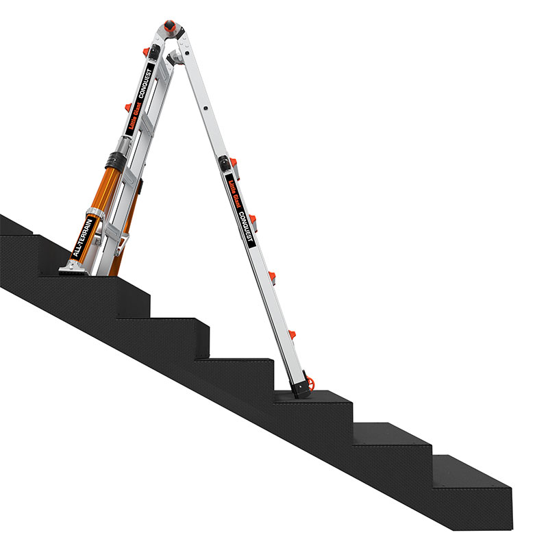 Little Giant Conquest ladder used on stairs