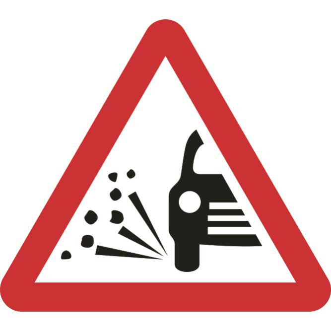 Triangular Loose Gravel Road Traffic Sign