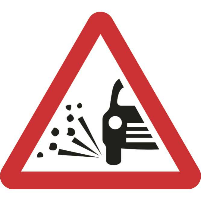 Triangular Loose Gravel Road Sign