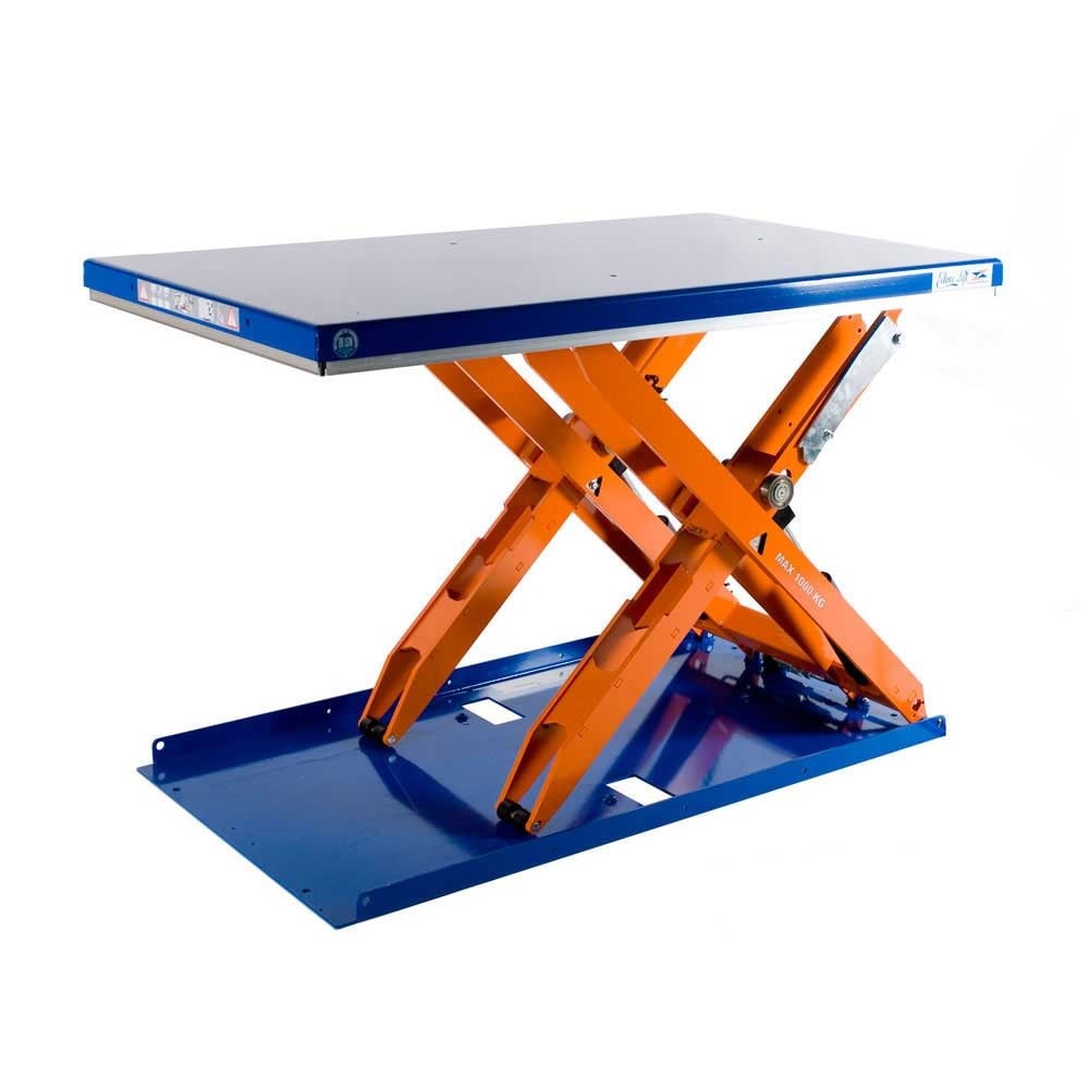 Low profile scissor lift table