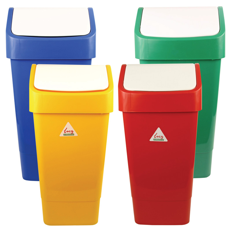 Lucy swing lid recycling bins