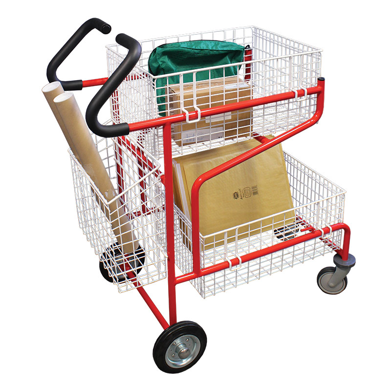 Mailroom Trolley with Comfort Grip Handles