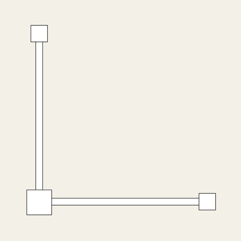 Installation schematic for manually operated swing barrier