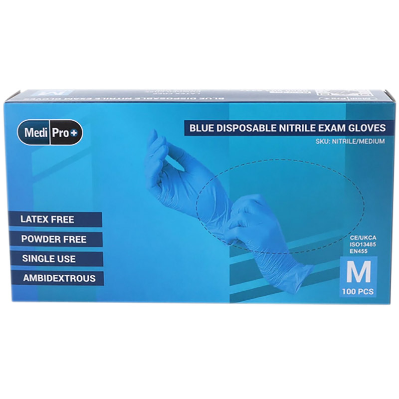 Nitrile Gloves Medical Grade Cat III - Pack of 100