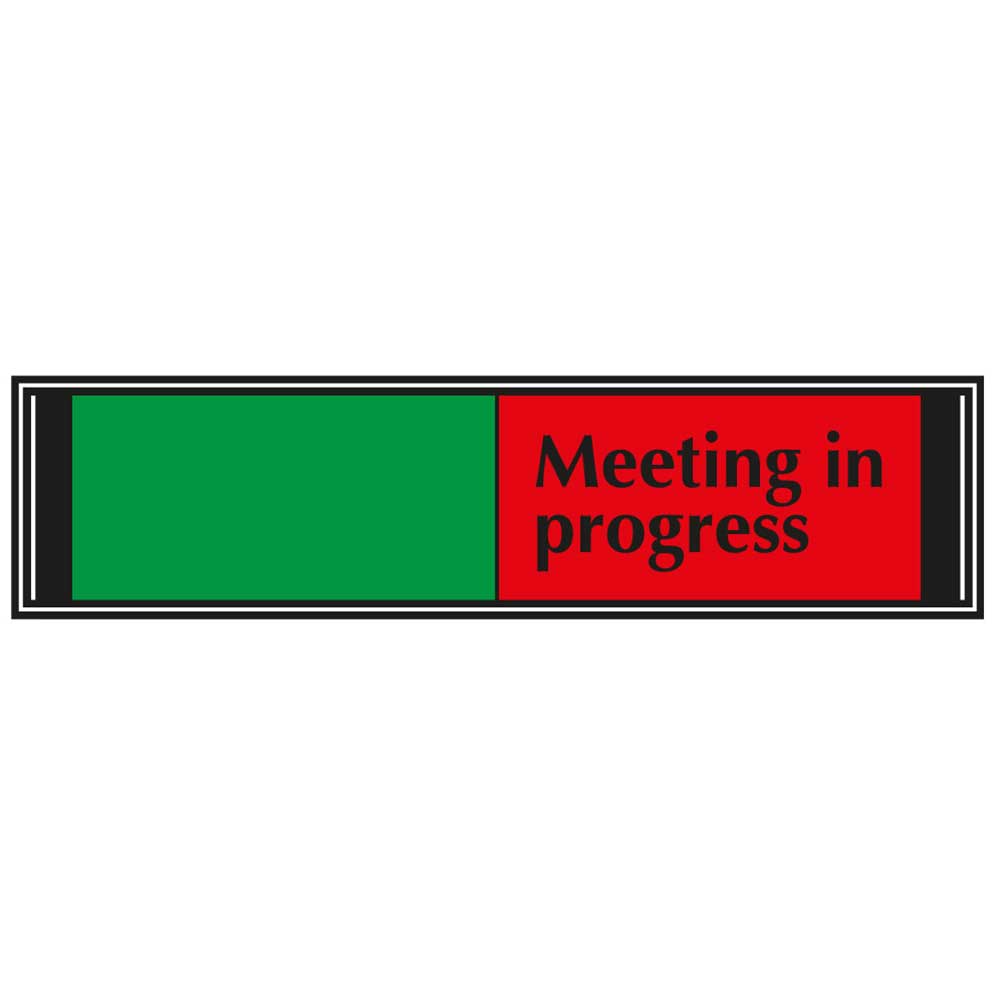Meeting in Progress Sliding Door Sign