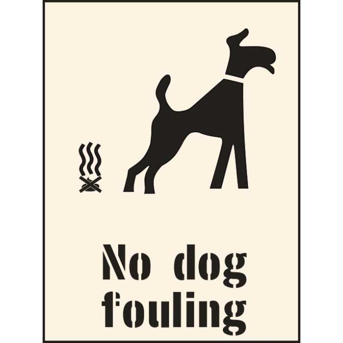 No Dog Fouling Industrial Stencil
