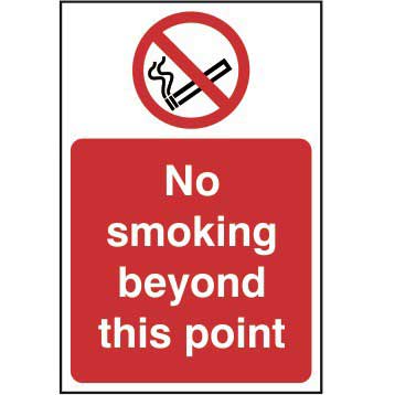 No Smoking Beyond This Point Sign