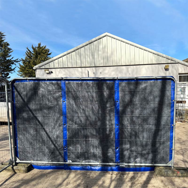 Noise Trapper barriers connected with eyelets and cable ties